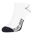 White-Navy-Grey-Black - Side - Island Green Mens Logo Trainer Socks (Pack of 3)