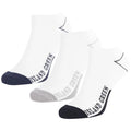 White-Navy-Grey-Black - Front - Island Green Mens Logo Trainer Socks (Pack of 3)