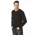 Black - Side - CastlePoint Mens Knitted V Neck Jumper