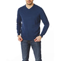 Denim - Front - CastlePoint Mens Knitted V Neck Jumper