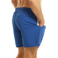 Royal Blue-White - Back - RIPT Essentials Mens Contrast Striped Swim Shorts