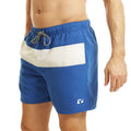 Royal Blue-White - Side - RIPT Essentials Mens Contrast Striped Swim Shorts