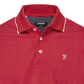 Jester Red-White - Side - Farah Mens Ferris Polo Shirt