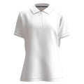 White - Front - Forelson Womens-Ladies Blockley Zip Neck Polo Shirt