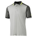 Silver Grey-Charcoal - Front - Island Green Mens Golf Polo Shirt