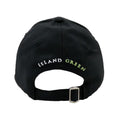 Black - Back - Island Green Mens Logo Curved Peak Golf Hat