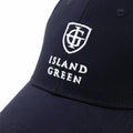 Navy - Side - Island Green Mens Logo Curved Peak Golf Hat