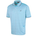 Sky - Front - Under Par Mens Waffle Knit Polo Shirt