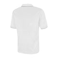 White - Back - Under Par Mens Waffle Knit Polo Shirt