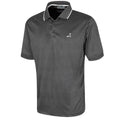 Charcoal - Front - Under Par Mens Waffle Knit Polo Shirt