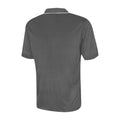 Charcoal - Back - Under Par Mens Waffle Knit Polo Shirt