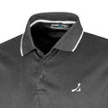 Charcoal - Side - Under Par Mens Waffle Knit Polo Shirt