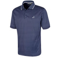 Navy - Front - Under Par Mens Waffle Knit Polo Shirt