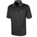 Black - Front - Under Par Mens Waffle Knit Polo Shirt