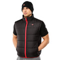 Black - Side - Lee Cooper Mens Padded Windproof Gilet