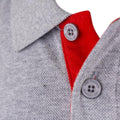 Grey - Side - Lee Cooper Mens Marl Pique Polo Shirt