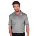 Silver Grey - Side - Island Green Mens Performance Polo Shirt