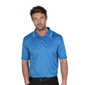 Sky Azure - Side - Island Green Mens Performance Polo Shirt