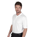 White - Side - Island Green Mens Performance Polo Shirt