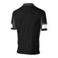 Charcoal-Black - Back - Island Green Mens Colour Block Polo Shirt