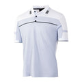 Lilac-White - Front - Island Green Mens Colour Block Polo Shirt