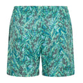 Green - Back - RIPT Essentials Boys Leaf Print Swim Shorts