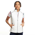 White-Navy - Side - Island Green Womens-Ladies Contrast Piping Padded Golf Gilet