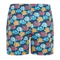 Blue-Yellow - Back - RIPT Essentials Boys Tropical Fish Swim Shorts