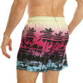 Pink - Back - RIPT Essentials Mens Printed Swim Shorts