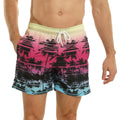 Pink - Side - RIPT Essentials Mens Printed Swim Shorts