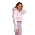 Purple - Side - Light And Shade Womens-Ladies Tie Dye Crop Hoodie