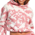 Mauve Pink - Lifestyle - Light And Shade Womens-Ladies Tie Dye Crop Hoodie