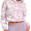 Purple - Lifestyle - Light And Shade Womens-Ladies Tie Dye Crop Hoodie