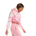 Light Pink - Side - Light And Shade Womens-Ladies Tie Dye Crop Hoodie