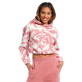 Mauve Pink - Front - Light And Shade Womens-Ladies Tie Dye Crop Hoodie