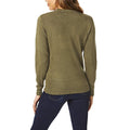 Khaki Green - Back - Light And Shade Womens-Ladies Soft Touch Crew Neck Jumper