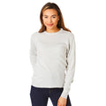 Light Grey - Side - Light And Shade Womens-Ladies Soft Touch Crew Neck Jumper