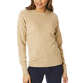 Camel Beige - Front - Light And Shade Womens-Ladies Soft Touch Crew Neck Jumper