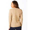 Camel Beige - Back - Light And Shade Womens-Ladies Soft Touch Crew Neck Jumper