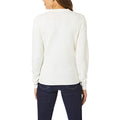 Ivory - Back - Light And Shade Womens-Ladies Soft Touch Crew Neck Jumper