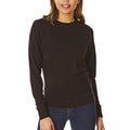 Black - Front - Light And Shade Womens-Ladies Soft Touch Crew Neck Jumper