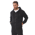 Black - Front - Iron Mountain Mens Hooded Fleece Jacket