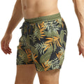 Navy-Green - Side - RIPT Essentials Mens Jungle Print Swim Shorts