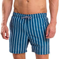 Navy - Front - RIPT Essentials Mens Stripe Swim Shorts