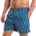 Navy - Side - RIPT Essentials Mens Stripe Swim Shorts