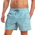 Light Blue - Front - RIPT Essentials Mens Stripe Swim Shorts