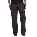 Grey-Black - Back - Lee Cooper Mens Holster Pocket Cargo Trousers