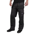 Grey-Black - Side - Lee Cooper Mens Holster Pocket Cargo Trousers