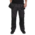 Grey-Black - Front - Lee Cooper Mens Holster Pocket Cargo Trousers