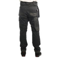 Black - Back - Lee Cooper Mens Stretch Knee Pad Cargo Trousers